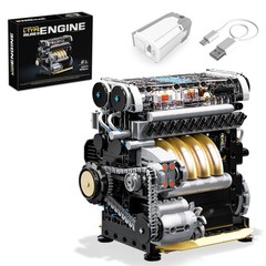 853 Pcs Visible L4 Internal Combustion Ohc Engine Motor Working Model DIY Kit