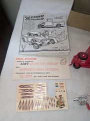 1960s AMT 1934 Ford Pickup Truck 1/25 Trophy Series Kit Built Up AS IS w/ Box