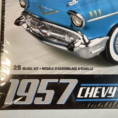 AMT 1957 Chevy Bel Air 1/25 Scale Molded in Blue Plastic Model Car Kit NEW!