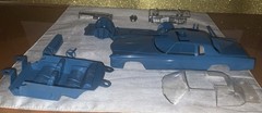 Jo-Han BLUE Cadillac El Dorado 1/25 Snap Kit Damaged/ Missing Parts NO BOX
