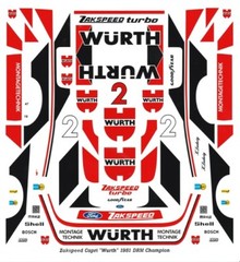 #2 WURTH Capri Group 5 1981 1/24th – 1/25th Scale Decals