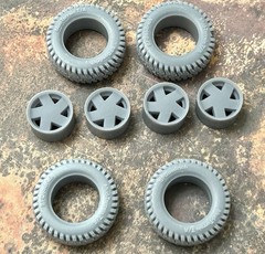 1/24 Scale: 18-Inch “Off-Road 90s Chevy Truck ” Wheels W/ Mud Tires;Jeep,Resin