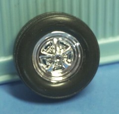 Set of 4 New Revell Chevy Rally Chrome 5 spoke Magnum Style Rims 1/25 Scale