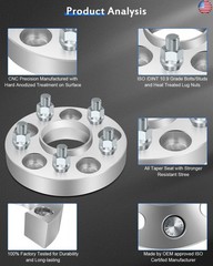 ECCPP 4PCS 5×110 1″ Hubcentric Wheel Spacers 5 Lug 12×1.25 Studs 65.1mm CB fits