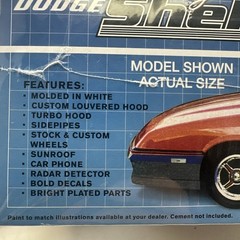 MPC 1988 Dodge Daytona Shelby Z 2 in 1 Model Kit 1/25 Scale Molded in White New