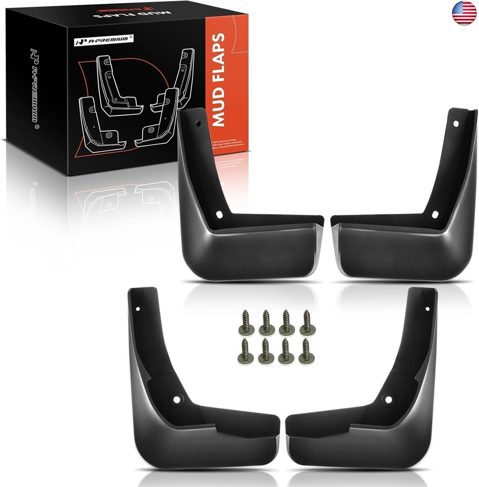 A-Premium Set of 4PCS Mud Flaps Splash Guards Mudguards Mudflaps with Hardware