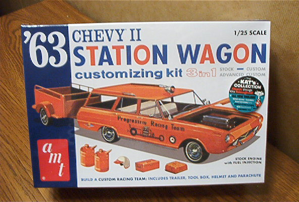 AMT ’63 CHEVY II STATION WAGON CUSTOMIZING KIT 1/25 SCALE MODEL KIT
