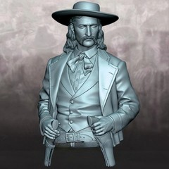 1/10 Scale Die-Cast Resin Bust Model Kit Wild West Cowboy Man Statue Unassemb…