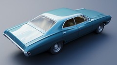 3d Printed 1/25 1968 Chevrolet Impala 4 Door Model Kit