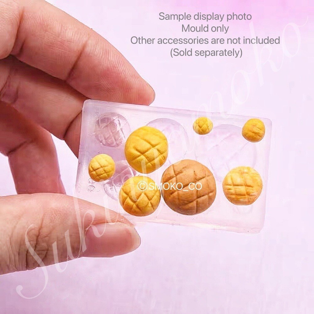 1:12 Scale DIY 3D Dollhouse Miniature Resin/Polymer Clays Mould -Pineapple Bread