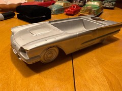 1960 Ford Thunderbird Conv Cast Metal Dealer Promo Cigarette Holder Model Car