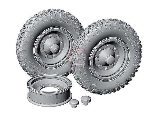 Rado 1/35 Sd.Kfz.251 Series Wheels (Continental) (w/Extra Rim & Hubcap) RDM35S77