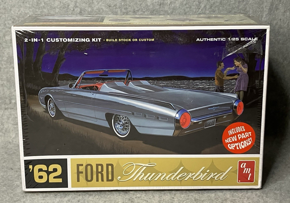 New AMT 1962 Ford Thunderbird 1/25 Scale Car Model Kit AMT682/12 SEALED