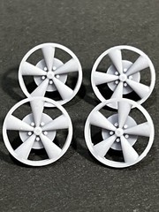 1/24 Resin: 18 Scale-Inch “Pro-Touring” Model Car Wheels/Tires,1/25, 3D Print