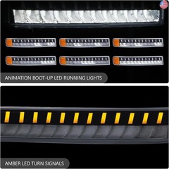 DNA MOTORING Pair Sequential Start Up LED DRL Turn Signal Bumper Lights