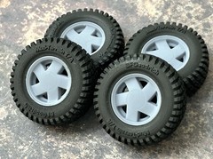 1/24 Scale: 18-Inch “Off-Road 90s Chevy Truck ” Wheels W/ Mud Tires;Jeep,Resin