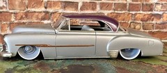 Resin 22 In. Modern Sombrero Style Wheels, W/One In. Whitewalls,1/24 1/25 Scale