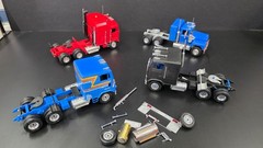 4 MONOGRAM SNAP 1/32 BUILT TRUCKS / PARTS FREIGHTLINER MACK KENWORTH BC TRUCKS