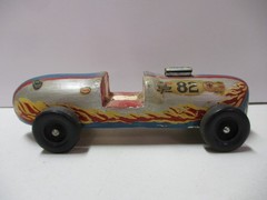 Vintage Wooden Soap Box Derby Race Car