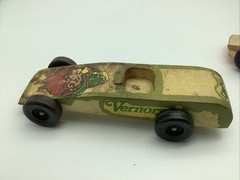 Lot of 2 Vintage Pinewood Derby Race Cars for Parts or Repair Cub Scout Free S/H