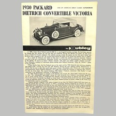 Hubley Packard Dietrich Conv. Victoria 1:22 Metal Kit Unassembled Model