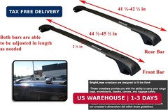BrightLines Aero Roof Rack Cross Bars Compatible with Toyota RAV4 2013-2018