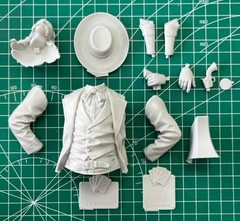 1/10 Scale Die-Cast Resin Bust Model Kit Wild West Cowboy Man Statue Unassemb…