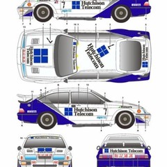 S.K. Decals SK24058 Ford Sierra RS500 Macau Guia 89 “Hutchison” Decal Sheet, Res