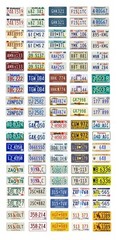 1/43 scale model car assorted USA 1980s license plates state tags 1:43