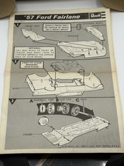 1974 Revell Snap Together 57 Ford Fairlane H-1103 Box Instructions And Body