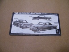 Vintage 1963 AMT Ford Galaxie 500 XL Sports Hardtop 3 in 1 Kit Instructions ONLY