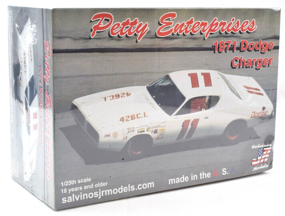 Salvino JR Models “#11” Richard Petty 1971 Dodge Charger 1/25 Model Car Kit