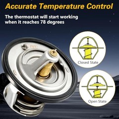 Engine Coolant Thermostat with Gasket Compatible with Subaru Legacy 1990