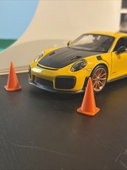 Set Of 10 1:24 Scale Orange Traffic Cones- Construction Cones *Car Not Included*