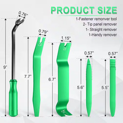 Auto Trim Removal Tool Kit Plastic Pry Tool Set Green 5-Pieces for Interior Door