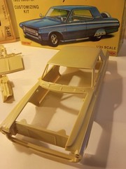 Vintage Johan 63 Plymouth Fury Nice. Complete kit 1.25 scale. open box. nice