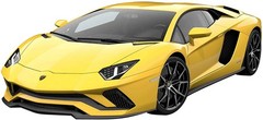 1/32 The Snap Kit Lamborghini Aventador S Pearl Yellow Plastic Model Kit AOSHIMA