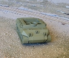 One 1/87 HO scale M39 armored utility vehicle, olive drab