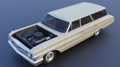 3d Printed 1/25 Country Sedan Station Wagon Model Kit