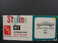 Vintage Styline Kit AMT 1/25 Scale Corvair Monza Coupe S7052 189 Model Car Auto