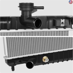 DNA Motoring OEM-RA-2458 Black Full Aluminum Core Radiator Compatible with