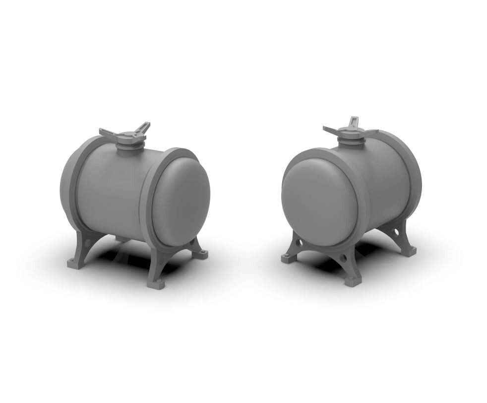 1:18 Moon Style Gas Tank (Set Of Two) 3d Printed