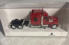 HO LOGISTICS Kenworth W990 with Stand Up Cab Red Semi Truck Scale 1/87