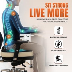 Posh Pickss Orthopedic Memory Foam Seat Cushion for Office, Travel and Home.