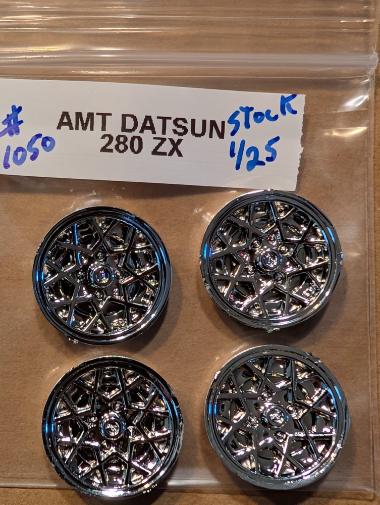 AMT DATSUN 280 ZX TURBO STOCK WHEELS NEW! 1/25 #1050