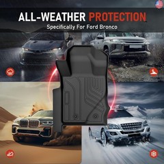 Carbon Fiber Floor Mats for Ford Bronco 4-Door 2021 2022 2023 2024 2025 (Not