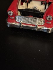 1955 CHEVY BEL-AIR 1:43 SCALE DIECAST PULLBACK CAR RED WHITE SS5720