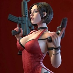 1/24 Scale Resin Figure Model Kit Game Female Gunner Unassembled, Unpainted Kit.