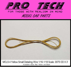 1:16-1:18 Scale MCLS 4 Yel Small Detailing Wire 3’ LBR Model Parts PRO TECH