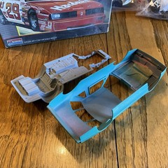 Built Model Car, 1987 Monogram Stock Car STARTED, INCOMPLETE, MODIFIED For Parts